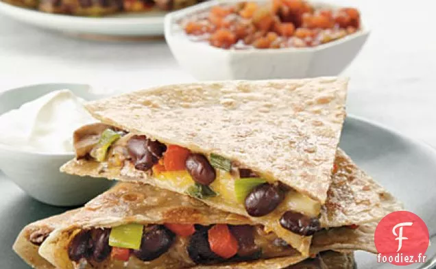 Quesadillas Portobello et Haricots Noirs