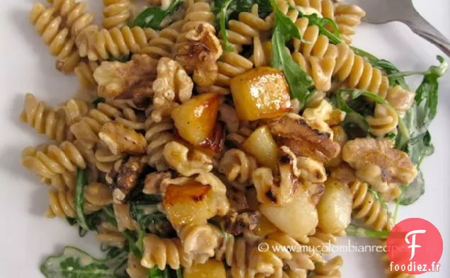 Pâtes de Blé Entier aux Poires, Noix et Fromage Gorgonzola
