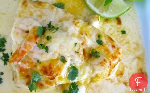 Pescado Gratinado con Camarones (Gratin de Poissons et Crevettes)