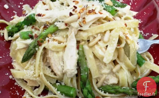 Fettuccine au Poulet et aux Asperges