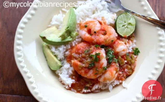 Guisado de Camarones (Crevettes à la Sauce Tomate Criolla)