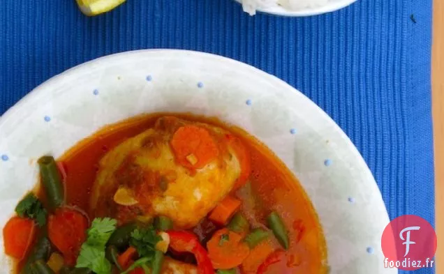 Pollo Guisado a la Jardinera (Poulet Braisé aux Légumes)
