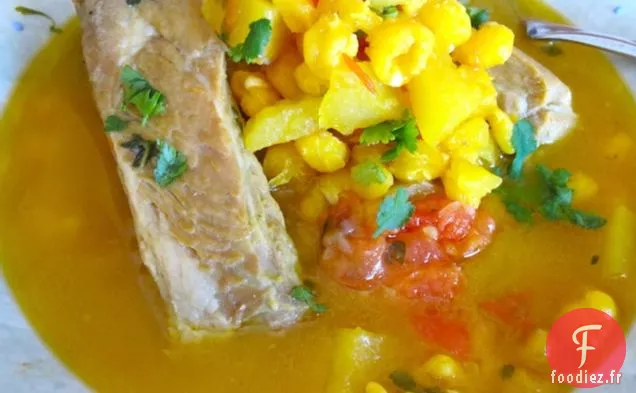 Soupe d'Hominy Jaune Colombienne (Sopa de maiz Pelao)