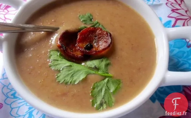 Crema de Frisoles con Chorizo (Soupe de Haricots Rouges au Chorizo)