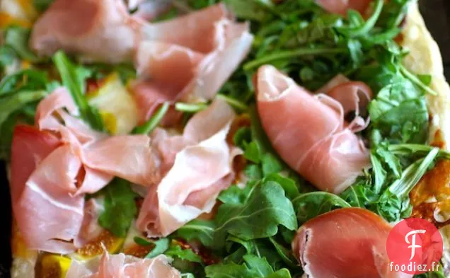 Tarte à la Roquette, Figue et Prosciutto