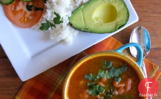 Frijoles con Coles (Soupe de Haricots Verts au Chou Vert)