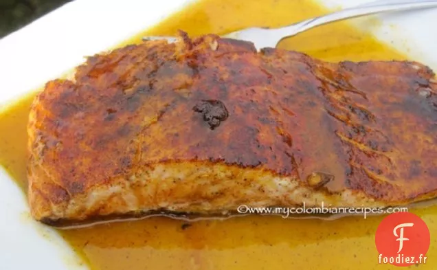 Salmón con Salsa de Mandarina (Saumon à la sauce à la mandarine)