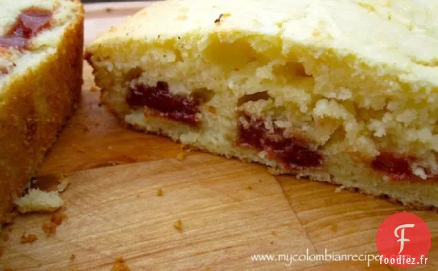 Torta de Quesito con Bocadillo (Gâteau au Fromage Frais Colombien et à la Pâte de Goyave)