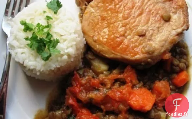 Ragoût de Lentilles et de Porc (Lentejas Estofadas con Cerdo)