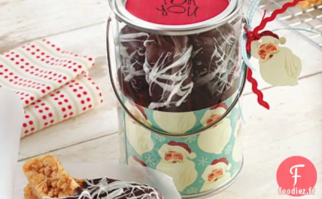 Barres Croustillantes Trempées Au Chocolat