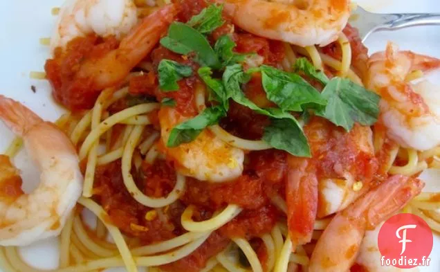 Spaghetti aux Crevettes Fra Diavolo