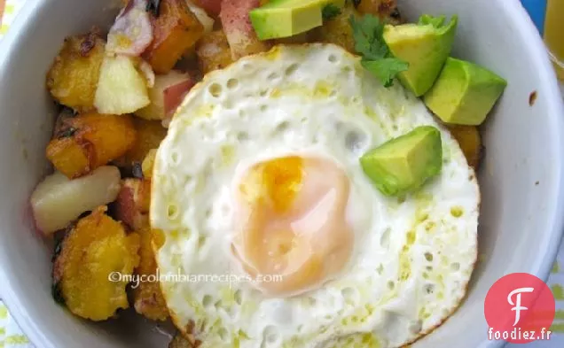 Plantain Sucré et Hachis de Pommes de Terre