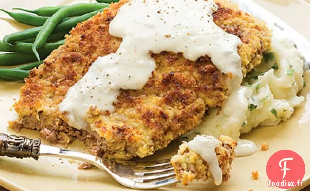 Steak frit au poulet