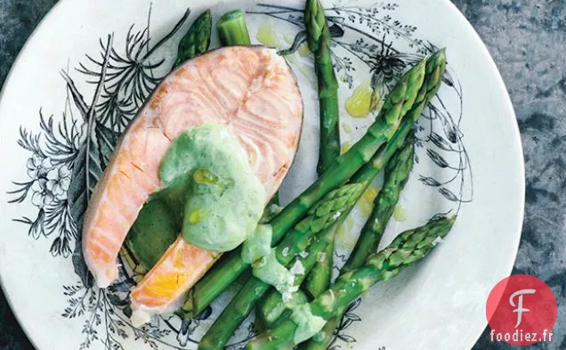 Omble Chevalier Poché avec Mayonnaise Basilic-Estragon