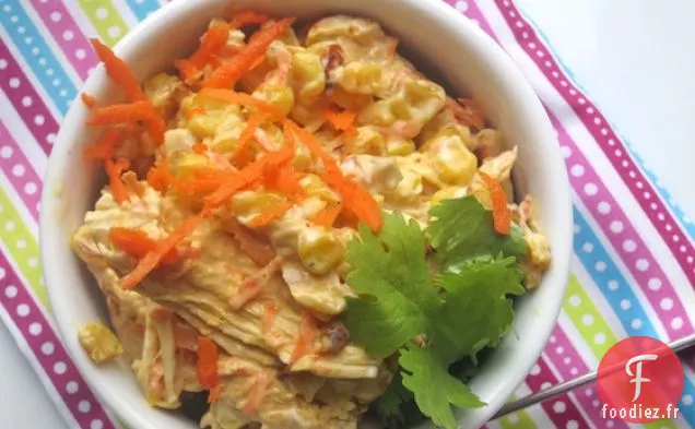 Salade de Poulet Râpé et de Maïs