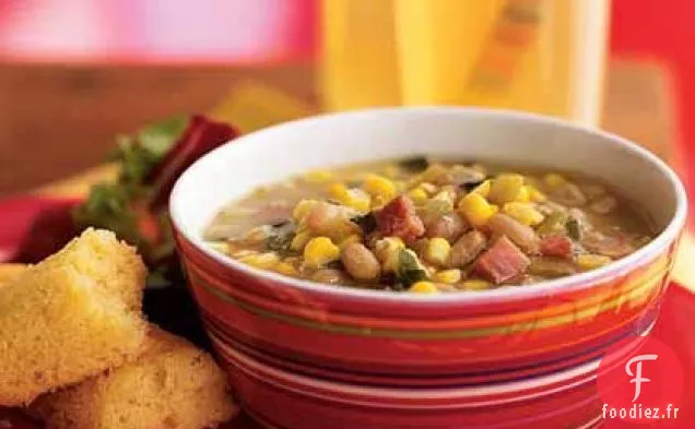 Soupe d'été au Maïs et aux Haricots Blancs