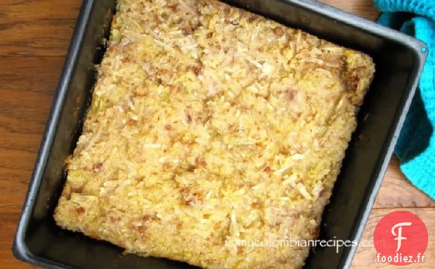 Torta de Dulce de Coco (Gâteau au Pudding Colombien à la Noix de Coco)