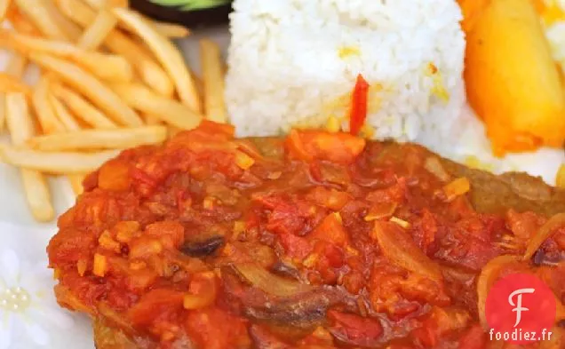 Sobrebarriga en Salsa Criolla (Steak de Flanc à la Sauce Créole Colombienne)