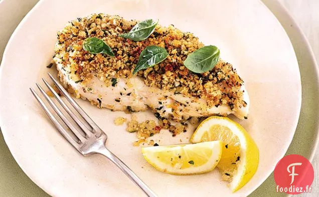 Flétan Rôti à la Croûte de Noix