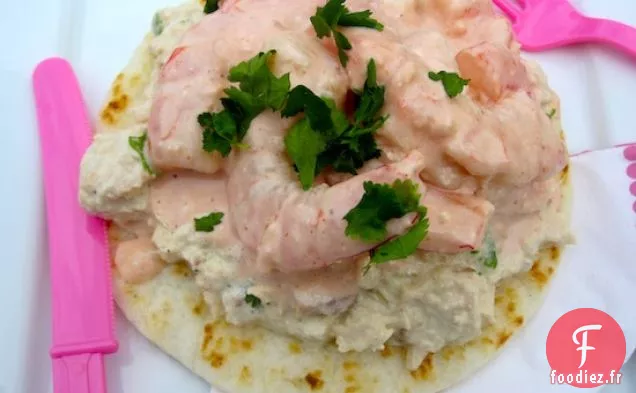 Arepa con Atún y Camarones (Arepa au Thon et aux Crevettes)