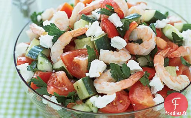 Salade Grecque aux Crevettes