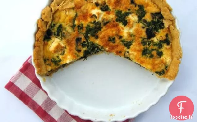 Quiche aux Champignons, Épinards et Feta