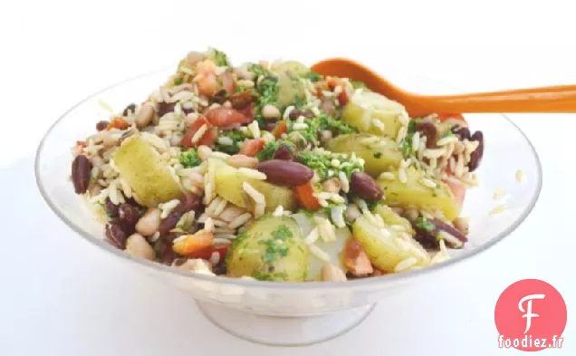 Salade de Pommes de Terre et de Haricots avec Vinaigrette aux Herbes Zingantes