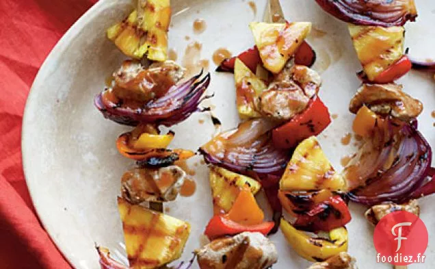 Brochettes de Porc Aigre-Doux Chinoises Grillées