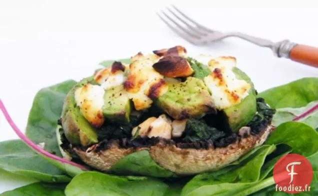 Champignons Farcis à l'Avocat et au Fromage de Chèvre