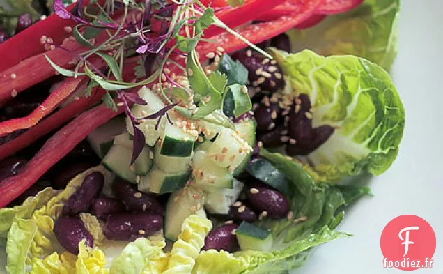 Poivrons Rouges, Concombres Et Haricots Rouges