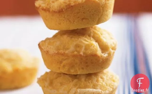Muffins au Pain au Parmesan et au Maïs