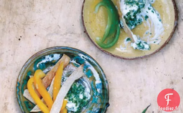 Trempette au Yogourt épicé avec Pita et Poivrons