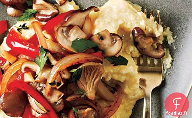 Polenta au Fromage Bleu aux Légumes