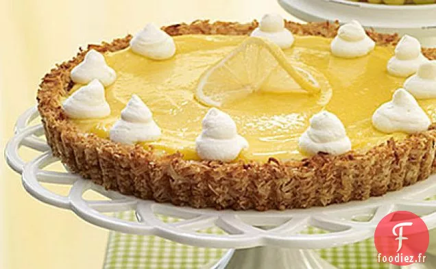 Tarte au Citron avec Croûte de Noix de Coco