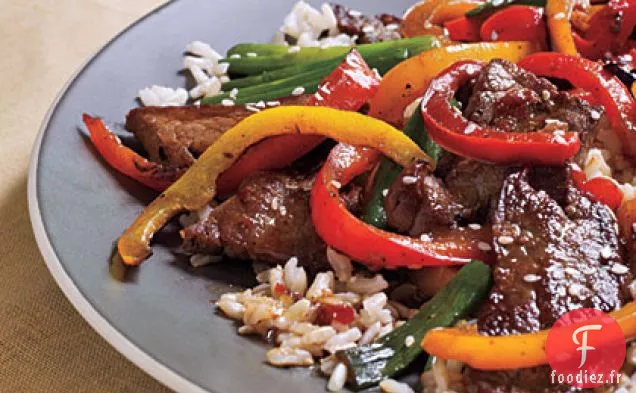 Sauté de Bœuf Épicé et Poivron