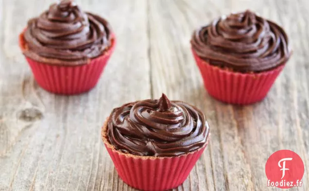 Cupcakes au Chocolat au Micro-Ondes avec Ganache au Chocolat