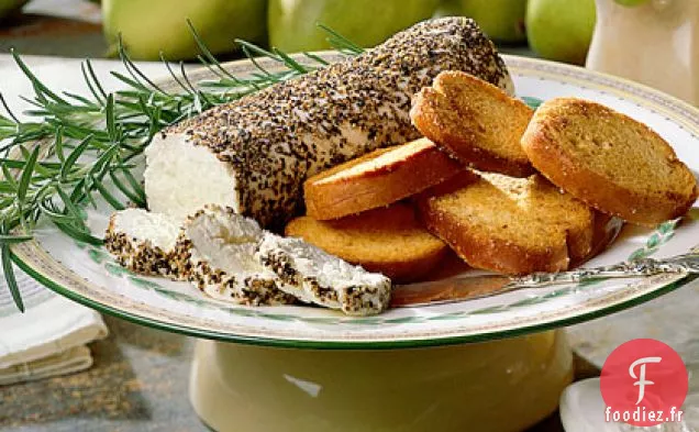Bûche au Poivre Noir et au Fromage de Chèvre