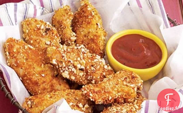 Lanières De Poulet En Croûte de Maïs soufflé