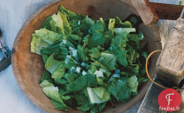 Salade Romaine avec Vinaigrette aux Anchois et Parmesan