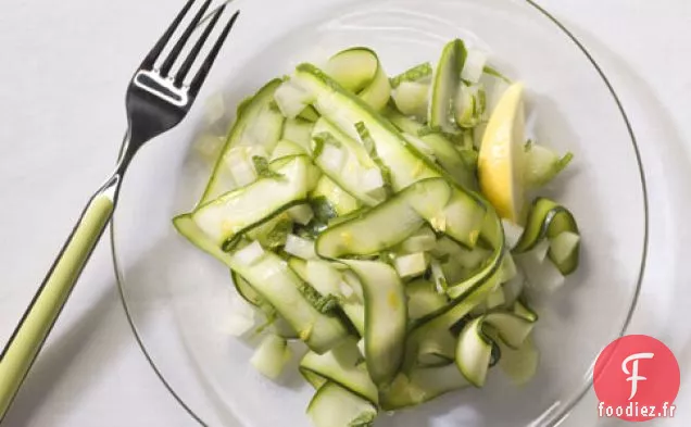 tagliatelles De Courgettes À La Menthe, Au Concombre Et Au Citron