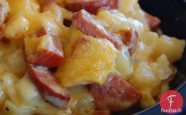 Cocotte de Pommes de Terre au Fromage Jolean et Saucisse Fumée