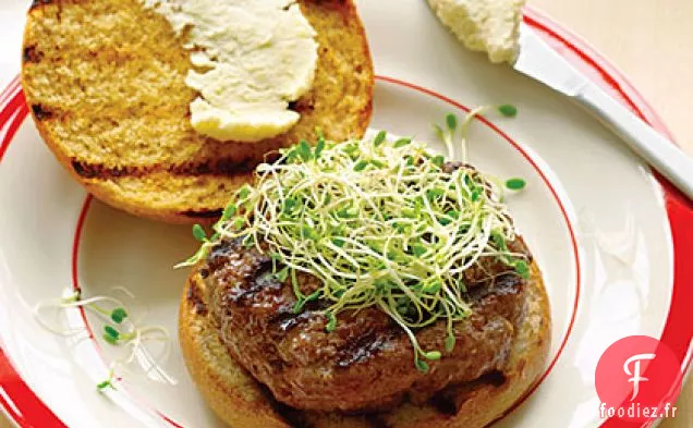 Hamburgers à la Bière et au Bison avec Fromage de Pub