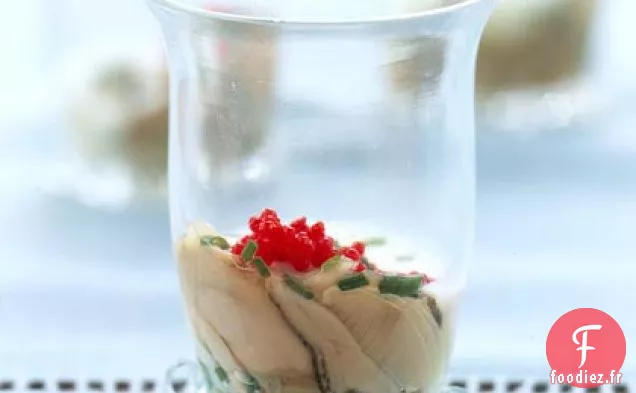 Shooter aux Huîtres avec Sauce au Concombre