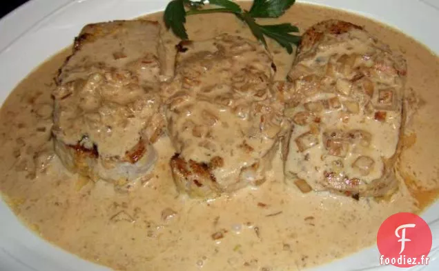 Longe De Porc De Dijon À La Crème De Cognac