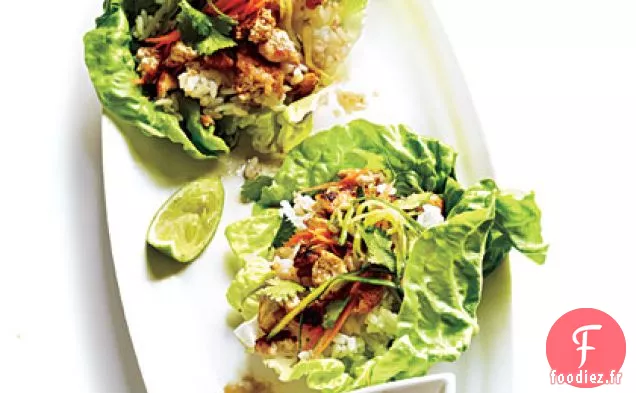 Wraps de Laitue avec Sauce Hoisin-Arachide