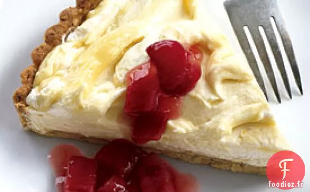 Tarte au Nuage de Citron avec Compote de Rhubarbe