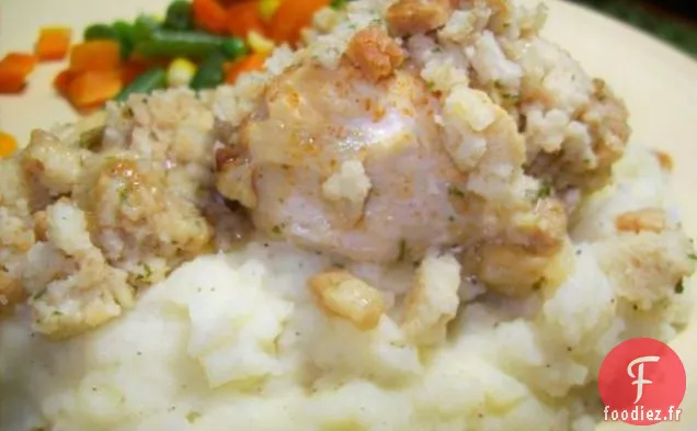 Poulet à la Poêle, Farce et Sauce