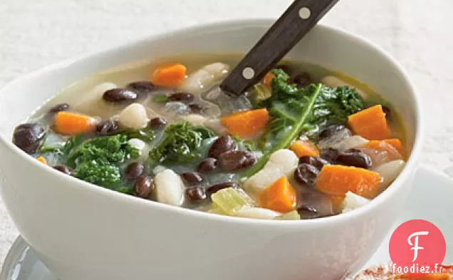 Soupe aux deux Haricots avec du Chou frisé