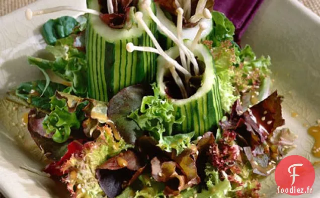 Légumes Verts Asiatiques au Concombre