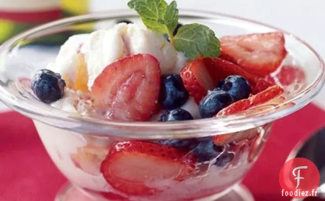 Compote Fraise-Myrtille au Sirop de Vin Rouge